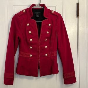 White House Black Market Red Military Jacket